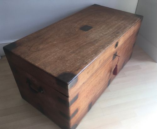 Large Camphor Wood Travelling Trunk Box