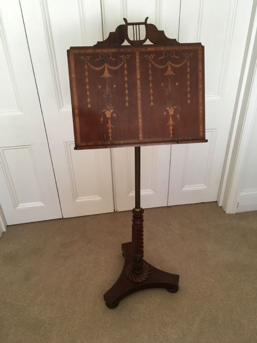 Mahogany Inlaid Music Stand