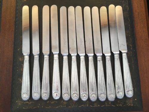 12 Georgian Silver Dinner Knives