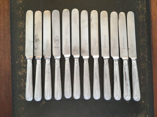 12 Georgian Silver Dinner Knives