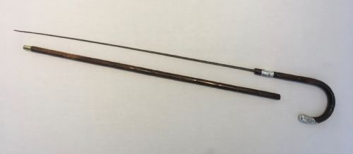 Silver Crook Handled Sword Stick 1885