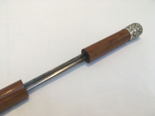 Chinese Silver Topped Sword Stick