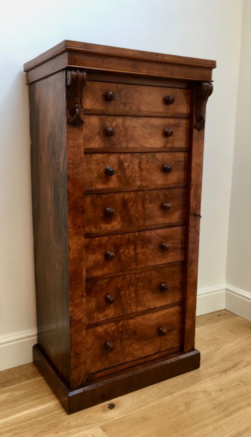 Burr Walnut Wellington Chest