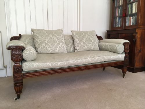 Regency Carved Mahogany Sofa