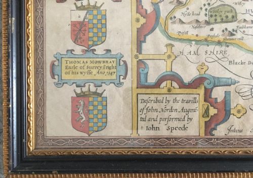 JOHN SPEED MAP OF SURREY 1610 - ADDITIONAL PHOTO 5