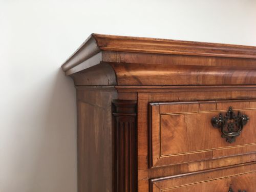 GEORGE II WALNUT TALLBOY CHEST ON CHEST - ADDITIONAL PHOTO 3