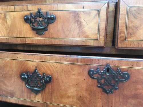 GEORGE II WALNUT TALLBOY CHEST ON CHEST - ADDITIONAL PHOTO 14