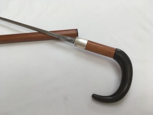 Horn Handled Malacca Sword Stick by Brigg