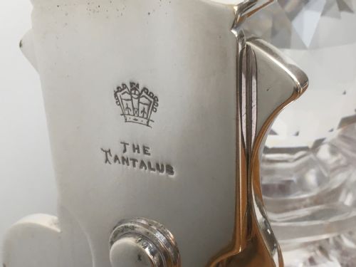 SILVER PLATED THREE DECANTER TANTALUS - ADDITIONAL PHOTO 4