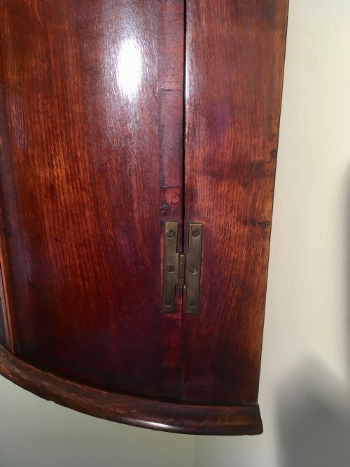 GEORGIAN OAK MAHOGANY CORNER CABINET - ADDITIONAL PHOTO 9