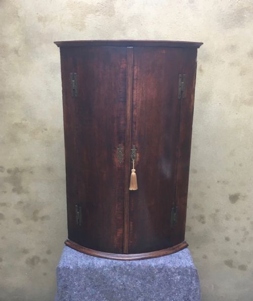 GEORGIAN OAK MAHOGANY CORNER CABINET - ADDITIONAL PHOTO 13