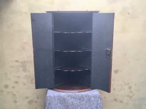 GEORGIAN OAK MAHOGANY CORNER CABINET - ADDITIONAL PHOTO 15