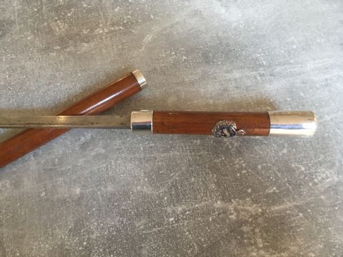 Silver Mounted Malacca Sword Stick London 1882