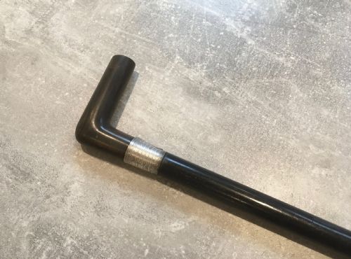 Horn Handled Ebony Walking Stick - Rev John Parry 1814-1894