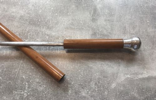 Malacca Sword Stick with Engraved Silver Top