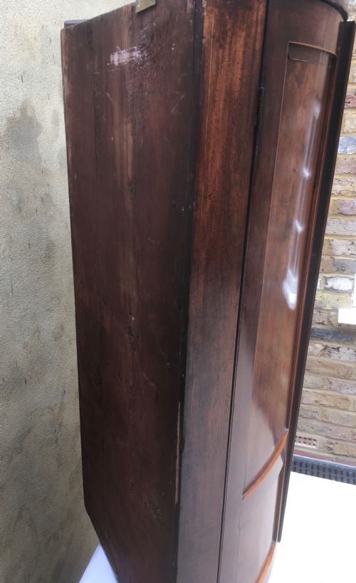 GEORGIAN MAHOGANY BOW FRONTED CORNER CABINET - ADDITIONAL PHOTO 8