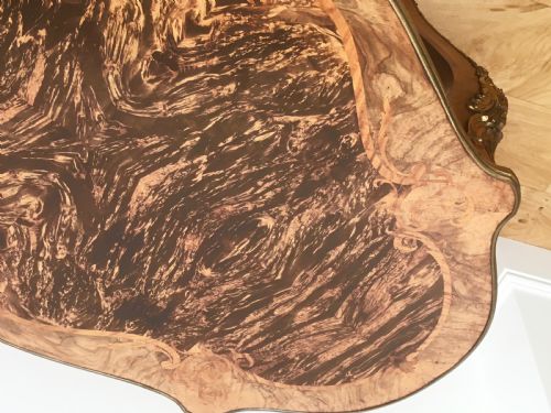 COROMANDEL WALNUT INLAID CENTRE TABLE AND DESK IN LOUIS XV STYLE - ADDITIONAL PHOTO 15