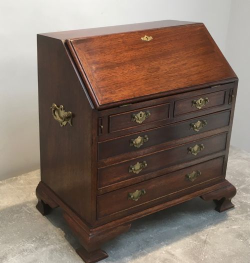 MINIATURE MAHOGANY FALL FRONT DESK - ADDITIONAL PHOTO 1