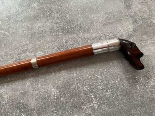 DOGS HEAD SWORD STICK ENGRAVED FOR J POLLARD - ADDITIONAL PHOTO 9