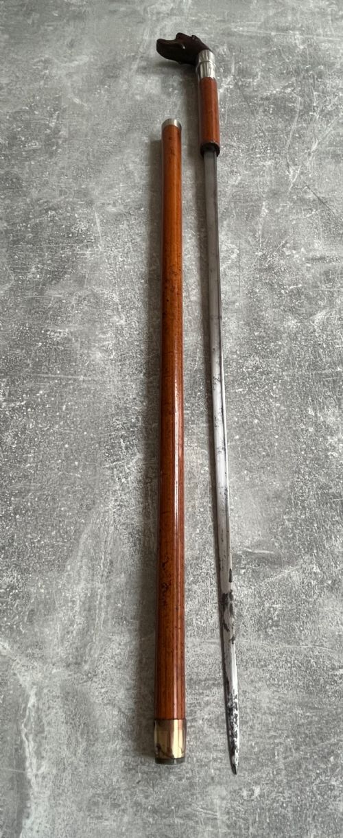 DOGS HEAD SWORD STICK ENGRAVED FOR J POLLARD - ADDITIONAL PHOTO 11