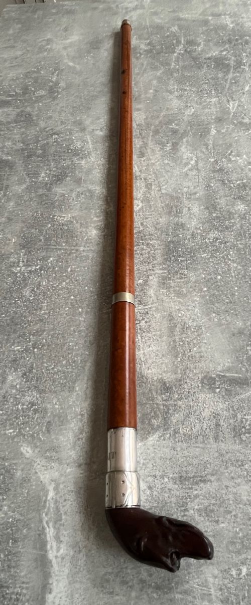 DOGS HEAD SWORD STICK ENGRAVED FOR J POLLARD - ADDITIONAL PHOTO 13