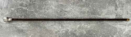 19th Century Silver Plated Ball Handled Sword Stick