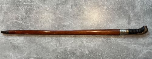 Oval Malacca Sword Cane with Brass Lions Head Handle