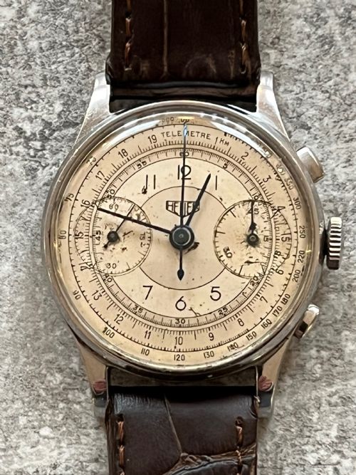 1940'S HEUER CHRONOGRAPH WRISTWATCH - ADDITIONAL PHOTO 6