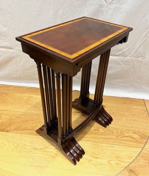 fig 1. Nest of 4 Inlaid Mahogany Tables