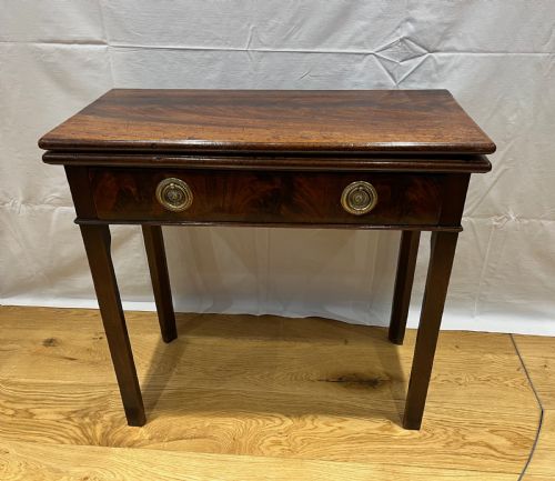 REGENCY MAHOGANY FOLD OVER SIDE TABLE