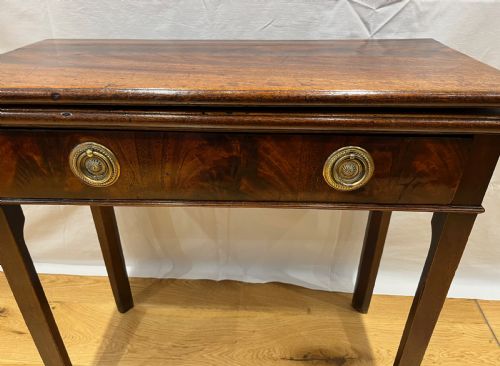 REGENCY MAHOGANY FOLD OVER SIDE TABLE - ADDITIONAL PHOTO 1