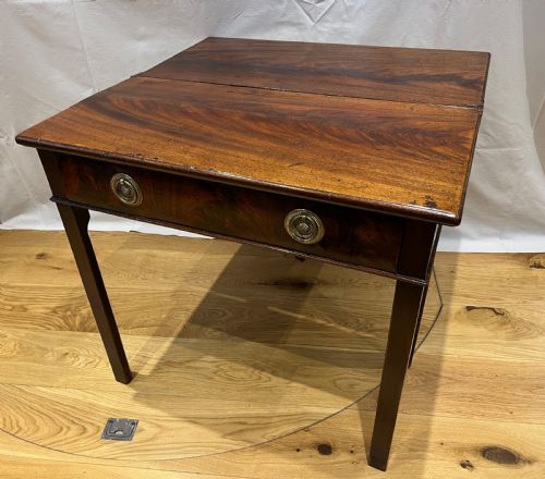 REGENCY MAHOGANY FOLD OVER SIDE TABLE - ADDITIONAL PHOTO 2