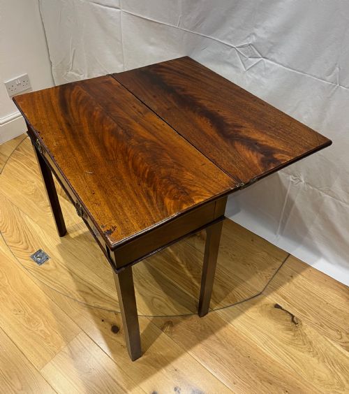 REGENCY MAHOGANY FOLD OVER SIDE TABLE - ADDITIONAL PHOTO 4