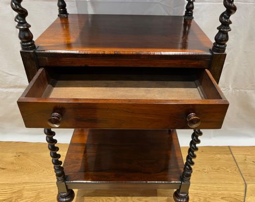 MID VICTORIAN ROSEWOOD WHATNOT ETAGERE - ADDITIONAL PHOTO 3