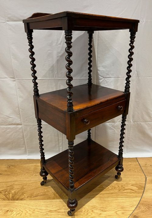 MID VICTORIAN ROSEWOOD WHATNOT ETAGERE - ADDITIONAL PHOTO 4