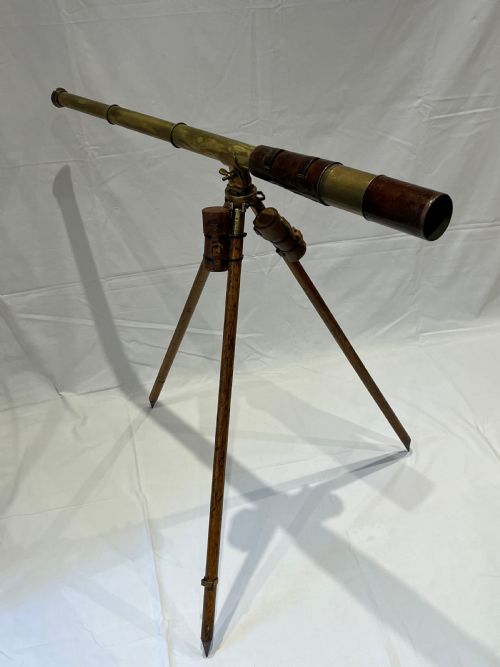 Ww1 Military Signallers Telescope on Tripod Stand