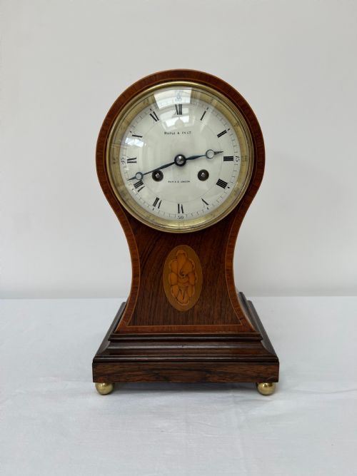 Rosewood Balloon Mantel Clock