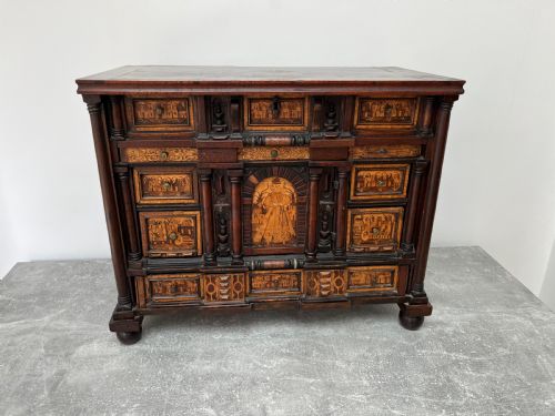 Inlaid Table Top Cabinet, Partly 16th Century