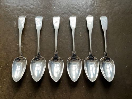 6 Silver Dessert Spoons, London 1807/8