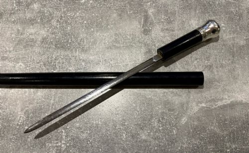 Silver Topped Sword Stick by Brigg of London 1886