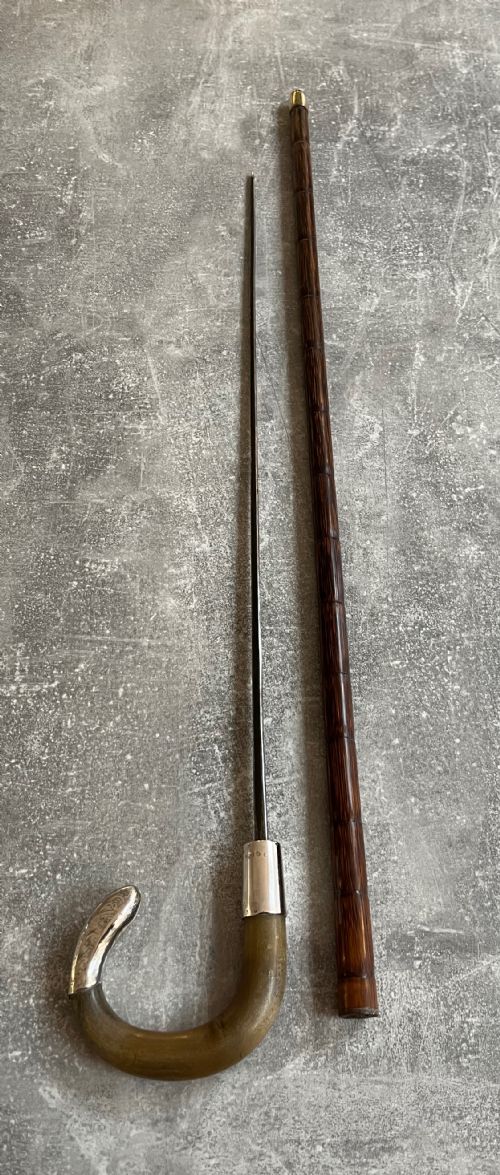 SILVER MOUNTED SWORD STICK LONDON 1901 - ADDITIONAL PHOTO 2