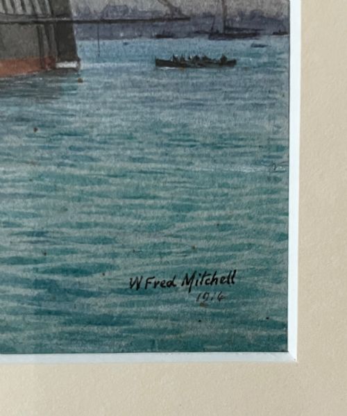 WATERCOLOUR HMS VICTORY BY WF MITCHELL 18451914 - ADDITIONAL PHOTO 4