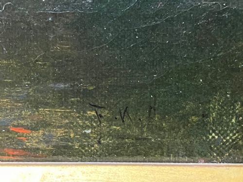 OIL ON CANVAS THAMES BY EW HASLEHURST 18661949 - ADDITIONAL PHOTO 5