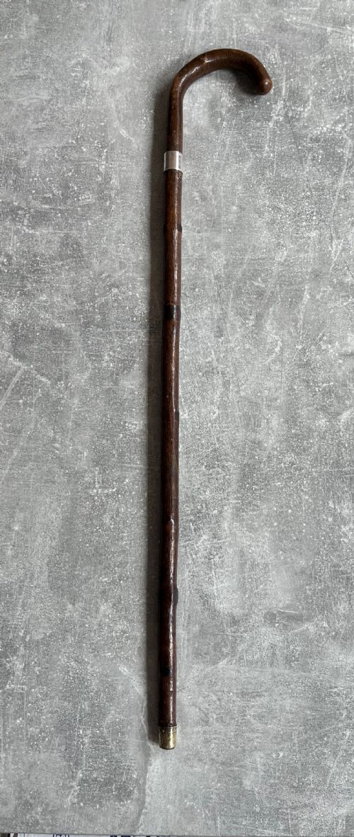 Crook Handled Chestnut Sword Stick with Wilkinson Blade