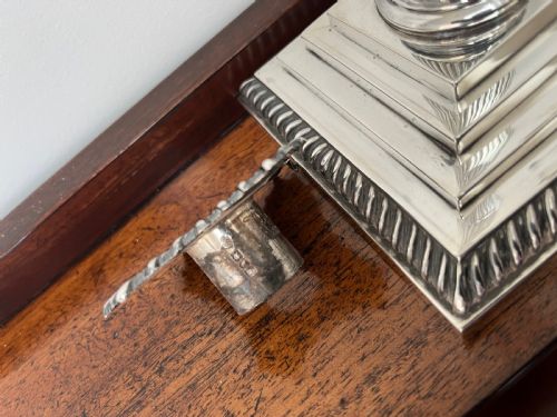 PAIR OF EDWARDIAN SILVER CANDLESTICKS BY WILLIAM HUTTON SONS - ADDITIONAL PHOTO 6