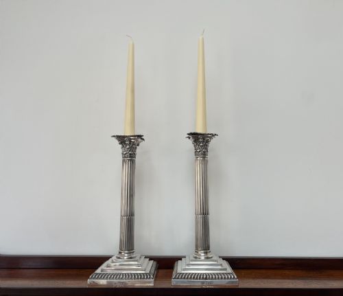PAIR OF EDWARDIAN SILVER CANDLESTICKS BY WILLIAM HUTTON SONS - ADDITIONAL PHOTO 14