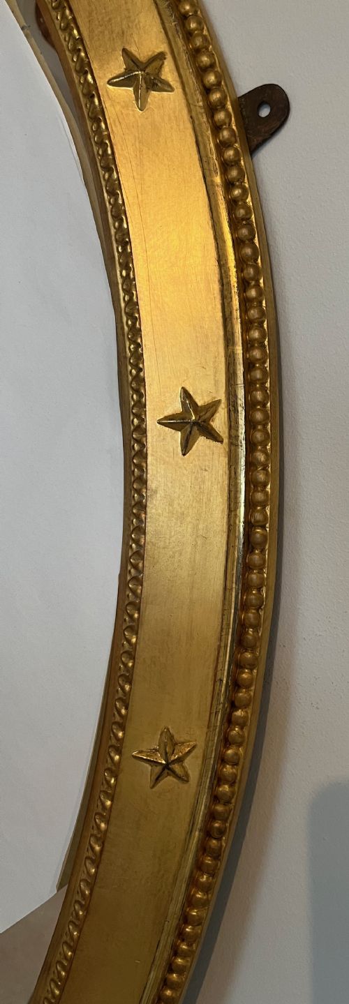 LARGE RESTORED OVAL VICTORIAN OVERMANTLE MIRROR - ADDITIONAL PHOTO 10