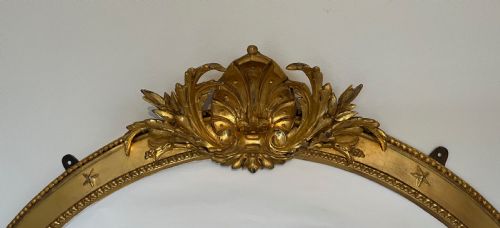 LARGE RESTORED OVAL VICTORIAN OVERMANTLE MIRROR - ADDITIONAL PHOTO 12