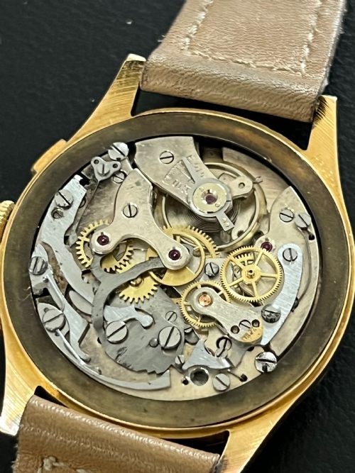 MUNDUS 18CT GOLD CENTRE SECONDS CHRONOGRAPH WRISTWATCH - ADDITIONAL PHOTO 5