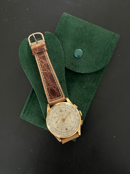 MUNDUS 18CT GOLD CENTRE SECONDS CHRONOGRAPH WRISTWATCH - ADDITIONAL PHOTO 10